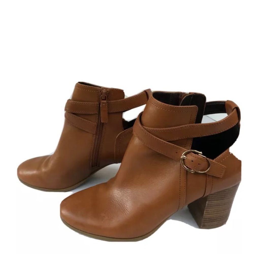 Cole Haan Camel Brown Ankle Boot w/ Buckle Size 10